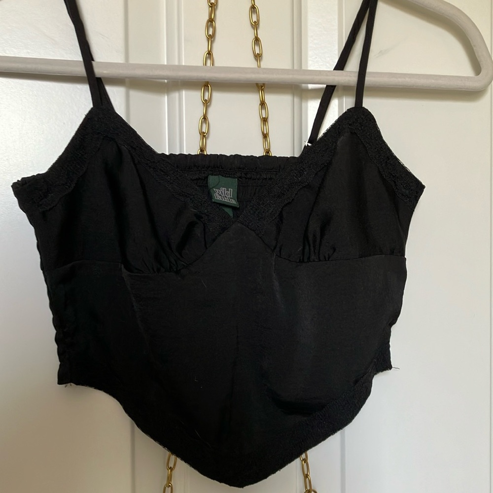 Lace black tank top